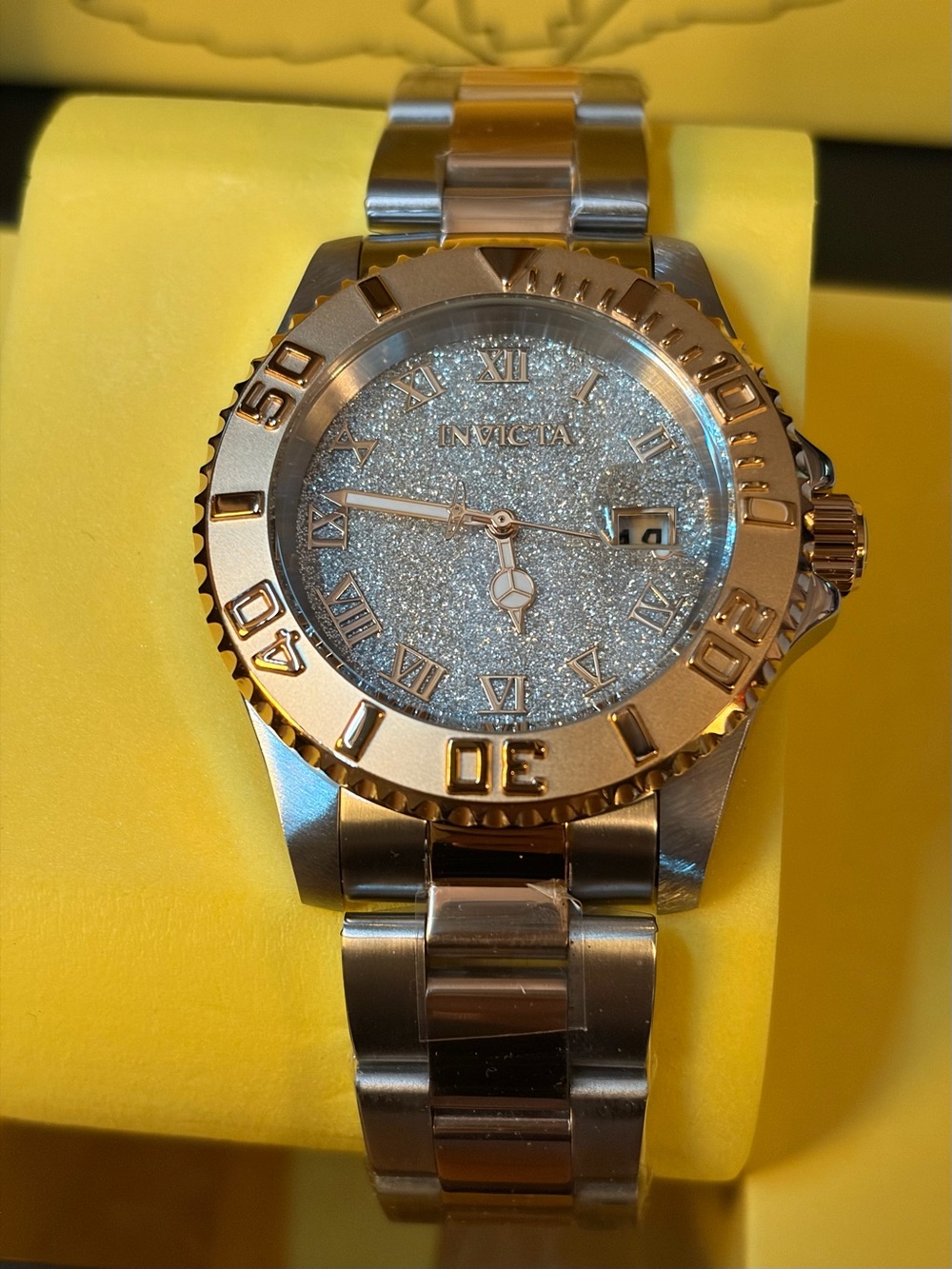Invicta Collectors Diver- Aureborne Swiss Ronda Two Tone FLOODED DIAL Watch 40MM - Picture 2 of 11